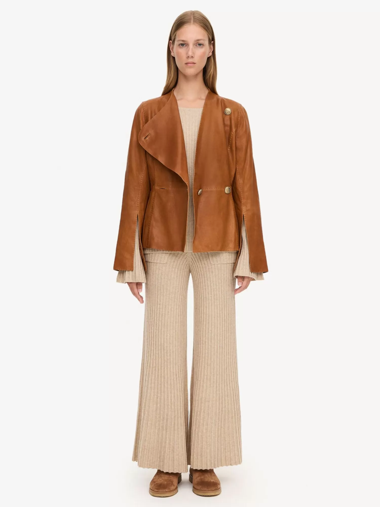 By Malene Birger Selmas Cropped-Lederjacke